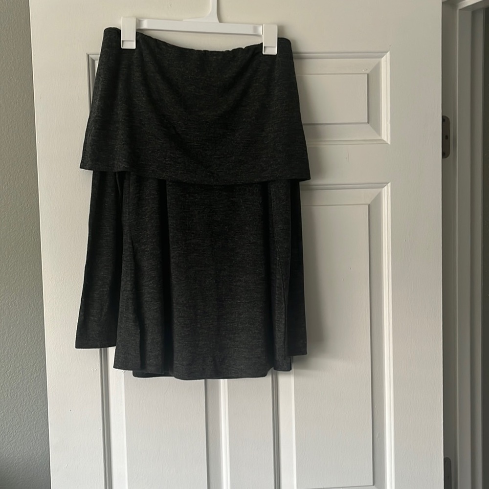 Women’s Loft off-shoulder sweater, size S, grey